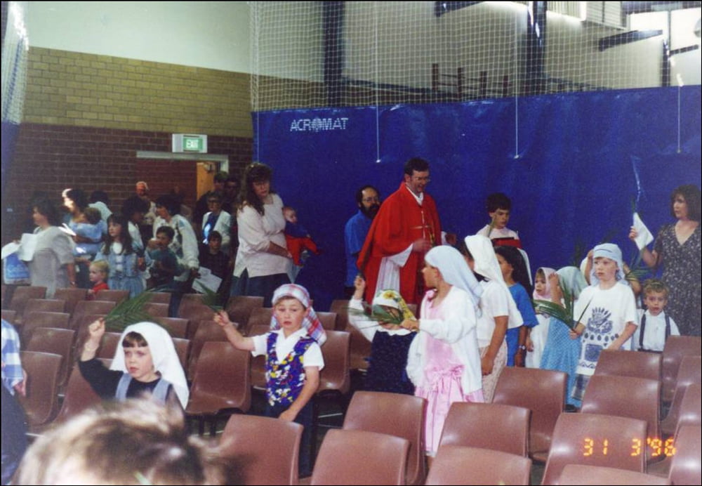 Easter Mass Holy Spirit School Hall (March 1996)